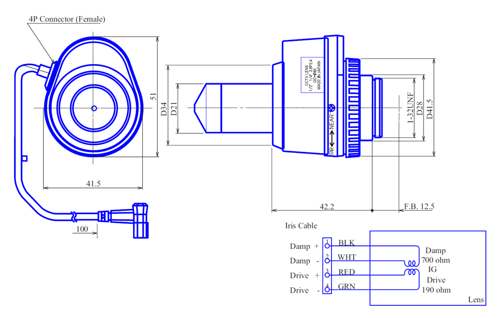 Goyo Optical GAPM13824BS technical drawing