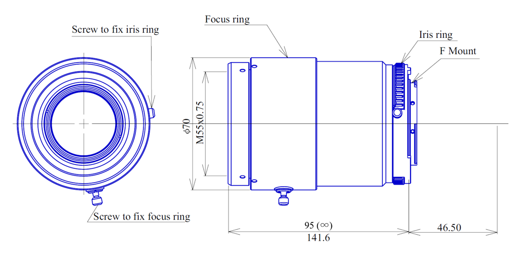 Goyo Optical GLS10028F technical drawing