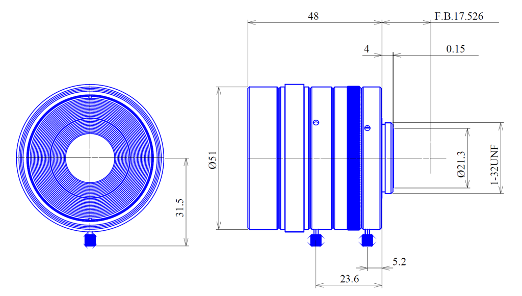 Goyo Optical GM5HR32514MCN-SWIR technical drawing