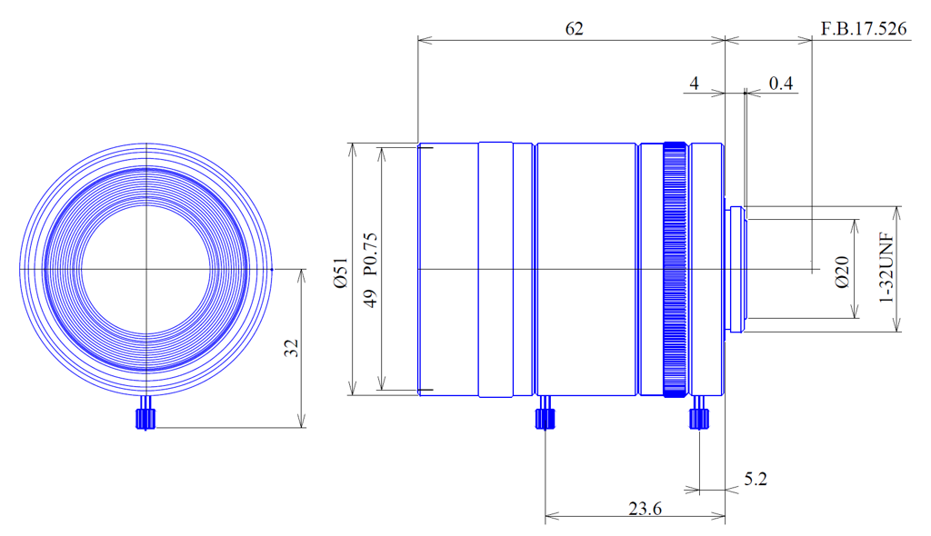 Goyo Optical GM5HR33514MCN-SWIR technical drawing