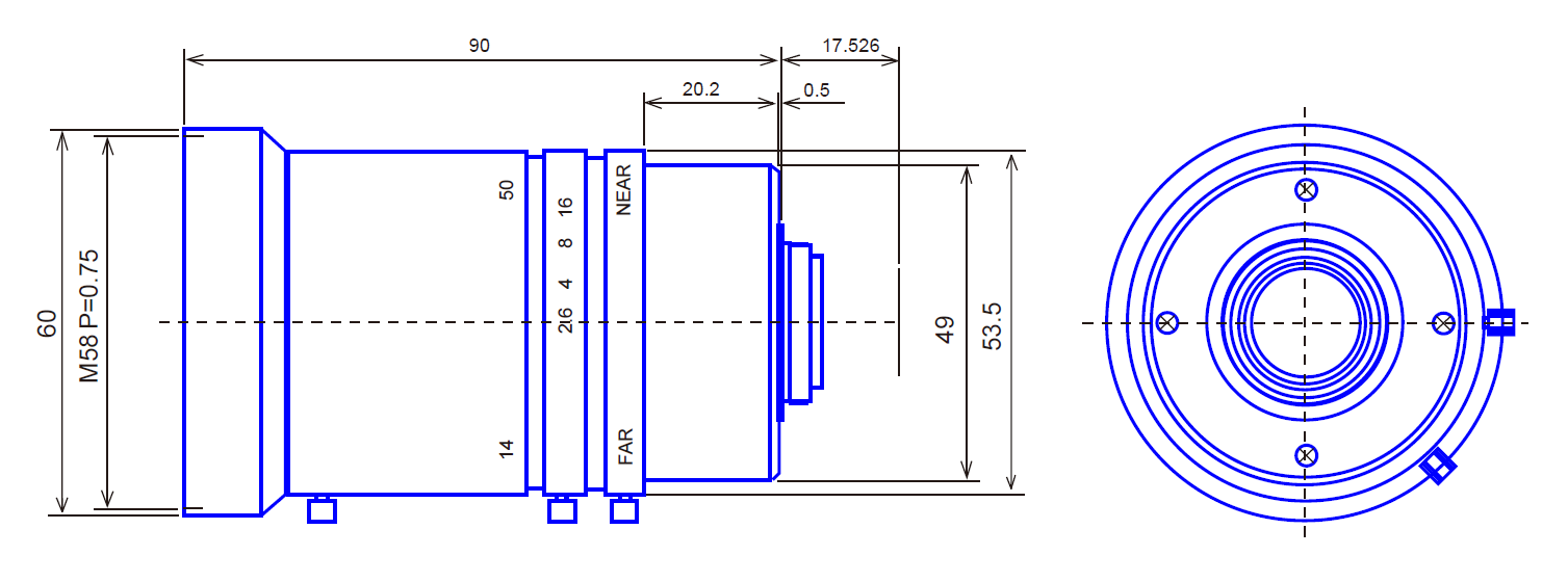 Goyo Optical GM8MPDN41450MCN technical drawing