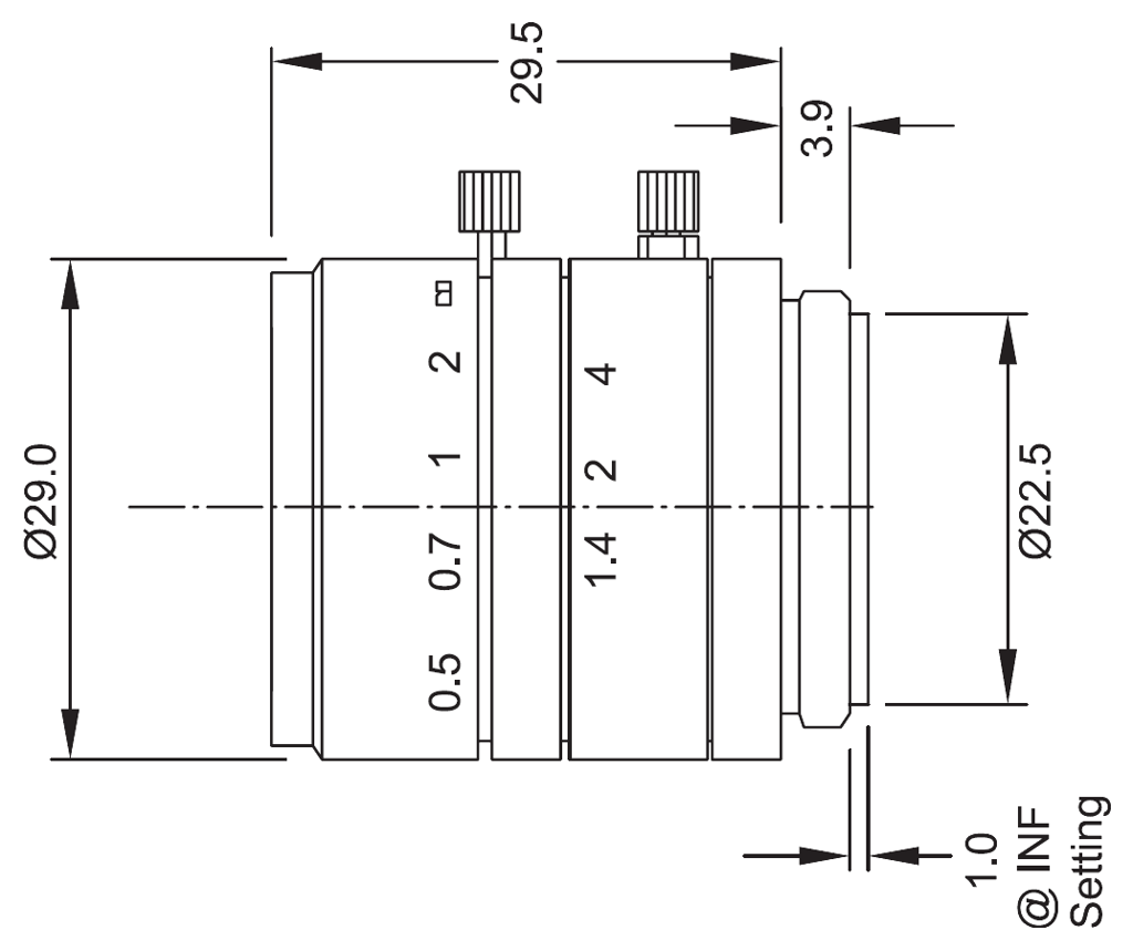 Navitar NAV-1614 technical drawing