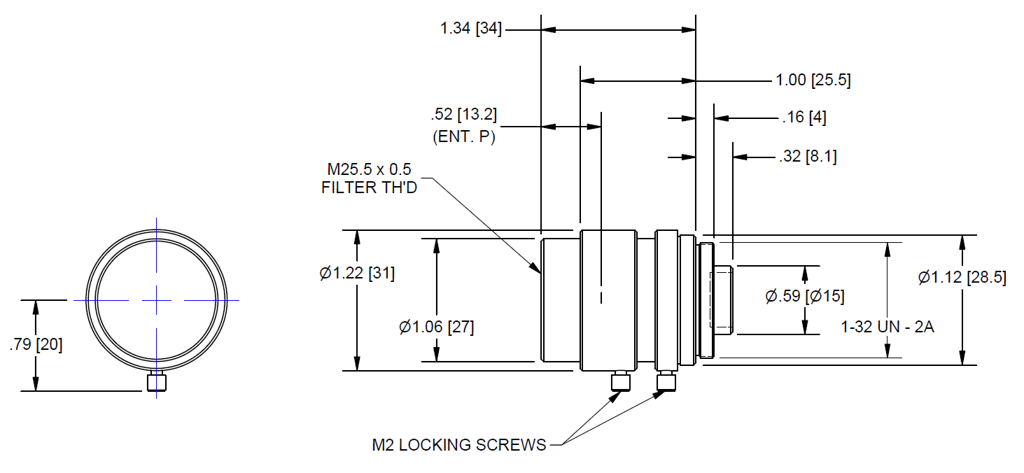Navitar NMV-6WA technical drawing