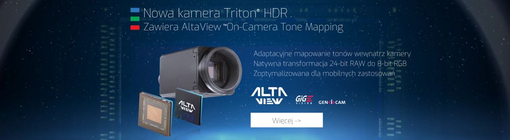 Nowa kamera Lucid Triton HDR - Kamera z funkcją AltaView™ adaptacyjnego mapowania tonów w kamerze